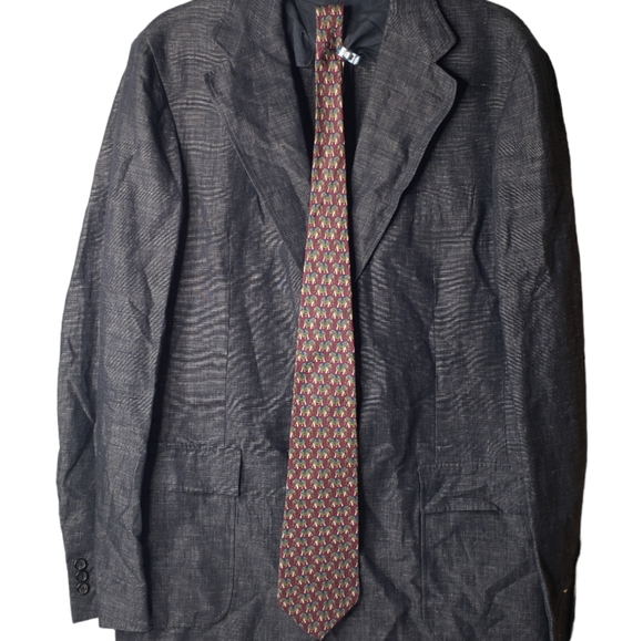 J.G. Hook Silk Hand Finished Ceremonial Indian Elephants Novelty Print Tie - Picture 3 of 4